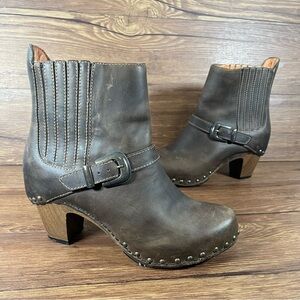 Dansko Brown Ankle Boots with Buckle Detail